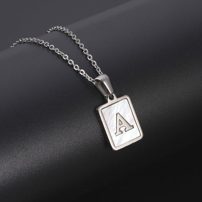 European And American Simple Stainless Steel Letter Necklace For Women