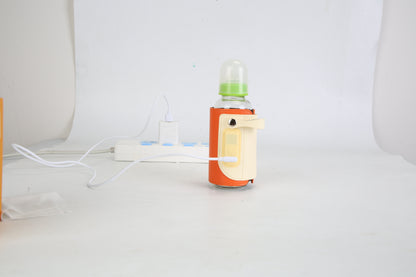 1Pc Portable Baby Milk Warmer 5 Temperature Adjustable Handhold Bottle Warmer With Fast Charge Adapter For Outdoor Car Travel