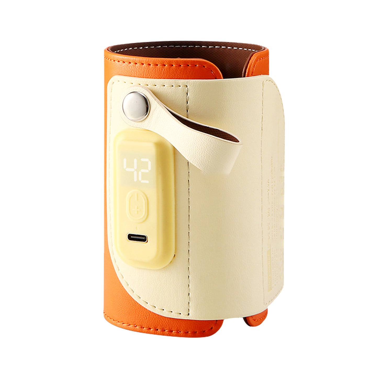 1Pc Portable Baby Milk Warmer 5 Temperature Adjustable Handhold Bottle Warmer With Fast Charge Adapter For Outdoor Car Travel