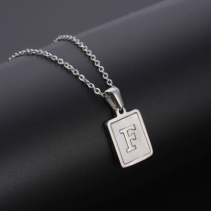 European And American Simple Stainless Steel Letter Necklace For Women